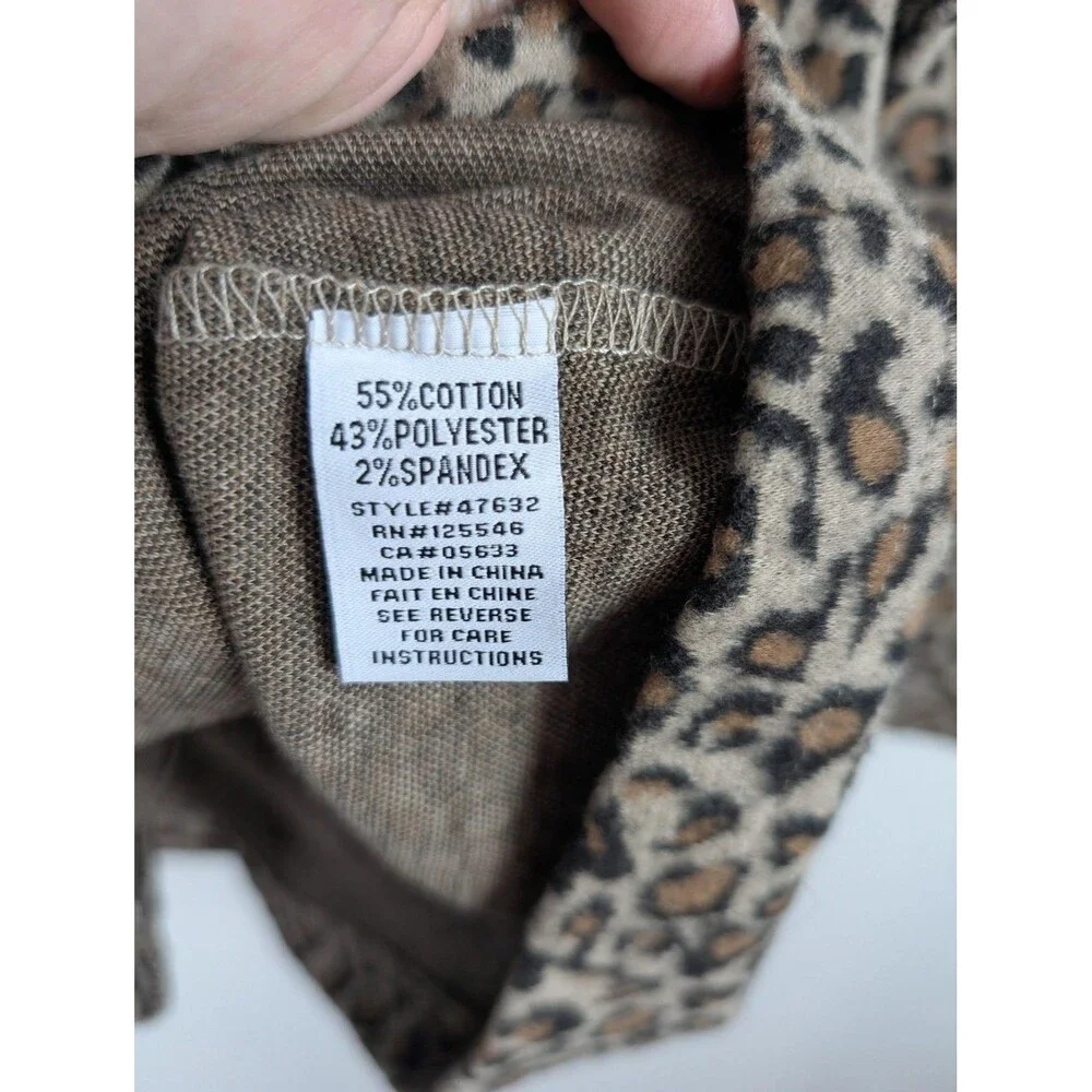 Habitat Jacket Womens Small Leopard Print Button‎ Front Animal Pattern Coat